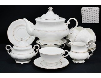 Чайный сервиз на 6 персон 17 предметов Lenardi Izobell Белый 226-041