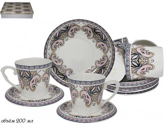 Набор чайных пар на 6 персон 12 предметов Lenardi 229-037