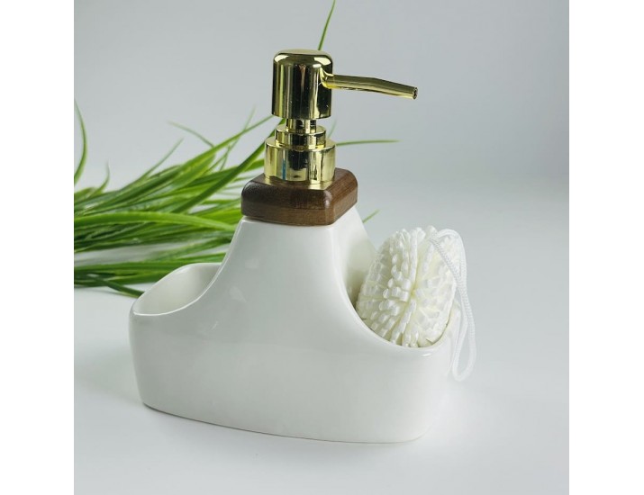 Диспенсер для моющего средства с губкой Lenardi Tropical 235-032