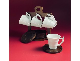 Кофейный набор 12предметов 90мл на подставке Lenardi Tropical 235-083