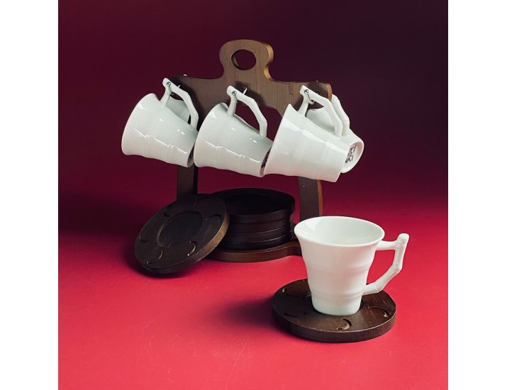 Кофейный набор 12предметов 90мл на подставке Lenardi Tropical 235-083