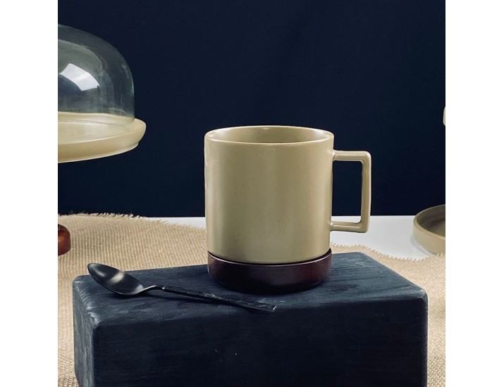 Кружка 380мл с крышкой/блюдцем Lenardi Tropical 235-132