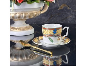 Набор кофейных пар на 6 персон 12 предметов 95мл Lenardi 244-046