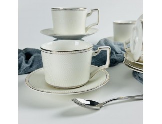 Набор чайных пар на 6 персон 12 предметов 280мл Lenardi 244-051