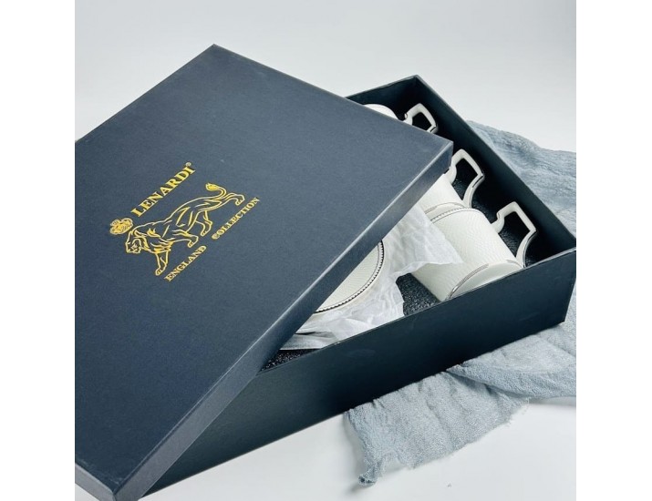 Набор чайных пар на 6 персон 12 предметов 280мл Lenardi 244-051