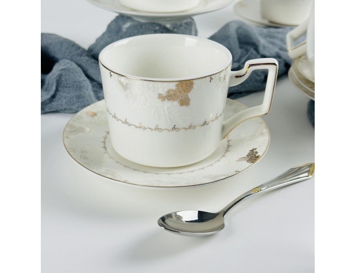 Набор чайных пар на 6 персон 12 предметов 280мл Lenardi 244-060