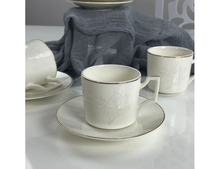 Набор кофейных пар на 6 персон 12 предметов 130мл Lenardi 244-064