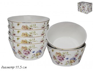 Набор салатников 11,5см 6шт Lenardi Garden 304-038