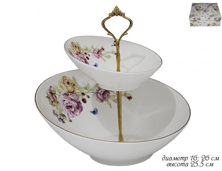 Этажерка двухъярусная Lenardi Garden 304-047