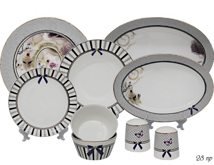 Столовый сервиз на 6 персон 28 предметов Lenardi Paris 304-051