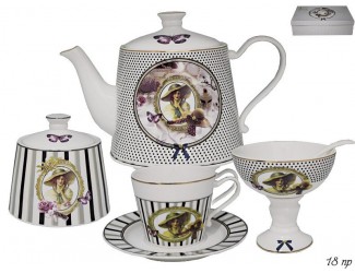 Чайный сервиз на 6 персон 18 предметов Lenardi Paris 304-066
