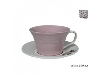 Чайная пара 250мл Lenardi 304-101 розовый