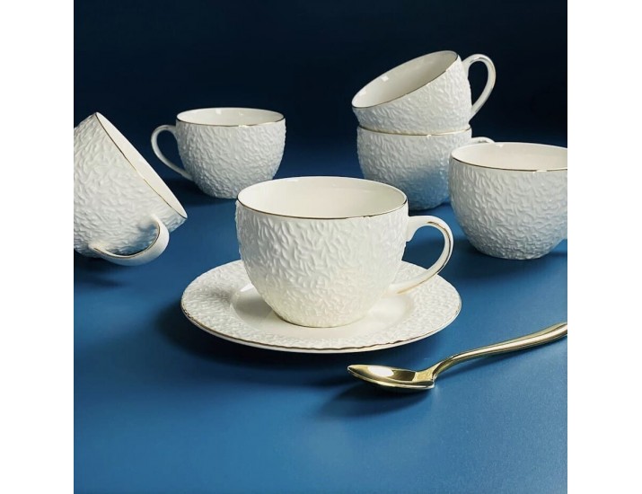 Набор чайных пар на 6 персон 12 предметов 270мл Lenardi 305-096