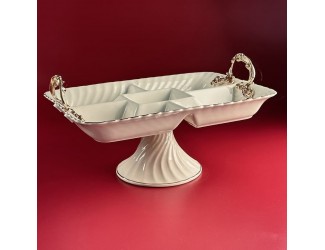 Менажница 35,5см на ножке с ручками Lenardi Жозе 205-375