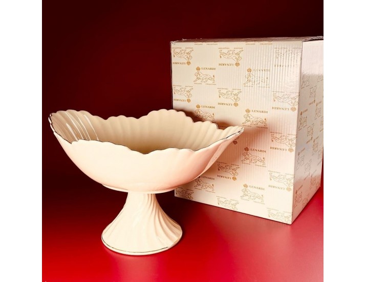 Овальная фруктовница 33х25х20см на ножке Lenardi Жозе 305-131