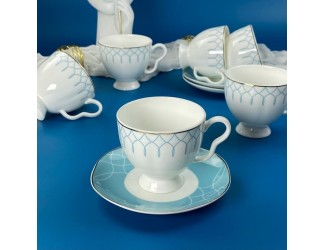 Набор чайных пар на 6 персон 12 предметов 260мл Lenardi 305-212