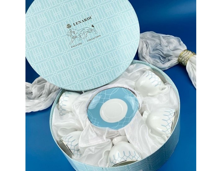 Набор чайных пар на 6 персон 12 предметов 260мл Lenardi 305-212