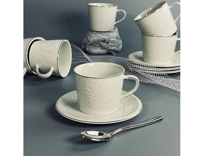 Набор чайных пар на 6 персон 12 предметов 220мл Lenardi 305-337