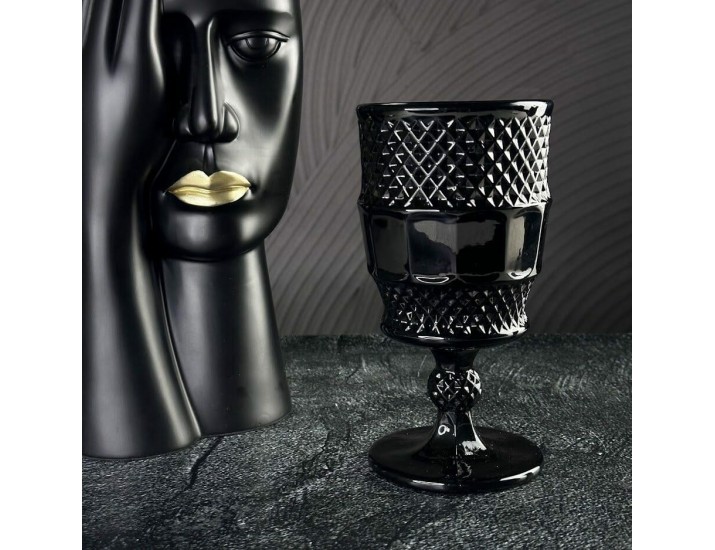 Набор бокалов для вина 6шт 380мл Lenardi 583-006 чёрный