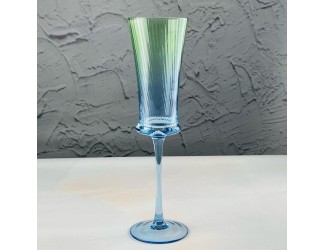 Набор фужеров для шампанского 6шт 180мл Lenardi 584-007 голубой