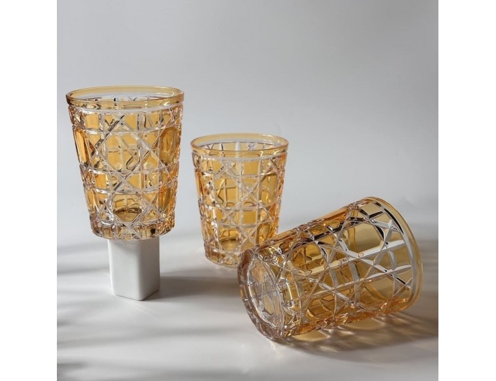 Набор стаканов 320мл Lenardi 585-001 янтарный