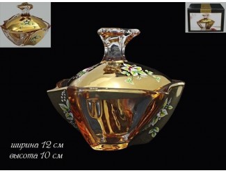 Сахарница с крышкой 12см Lenardi Golden 588-081