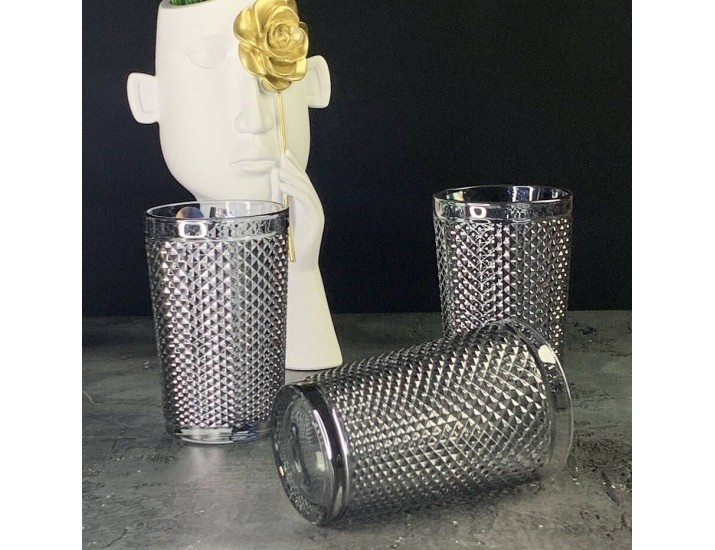 Набор стаканов 350мл Lenardi 588-493 серый