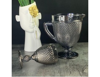 Набор графин 1000мл и 6 стаканов 240мл Lenardi 588-497 чёрный