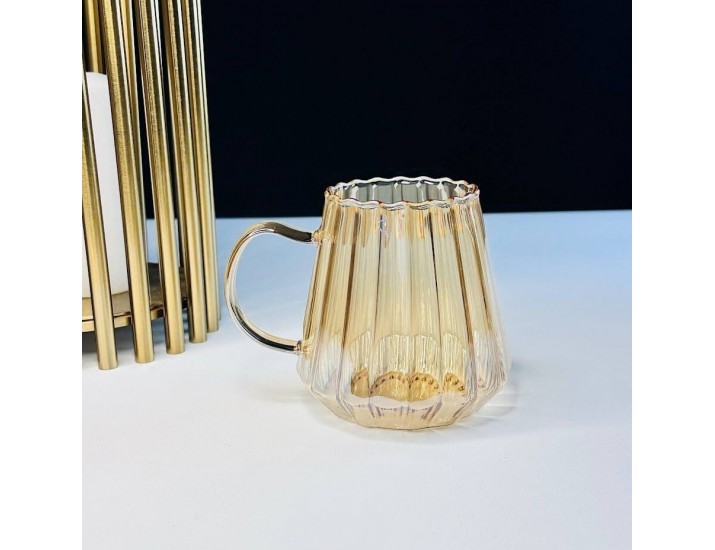 Набор из 6 кружек 370мл Lenardi 588-542 янтарный