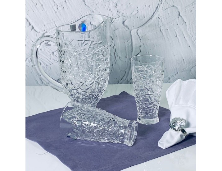 Набор графин 1250мл и 6 стаканов 310мл Lenardi 588-572