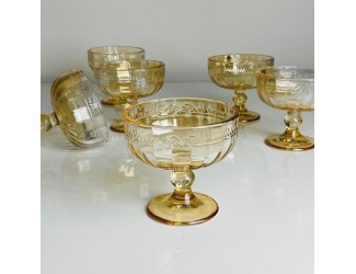 Набор креманок 6шт 230мл Lenardi 588-614 янтарный