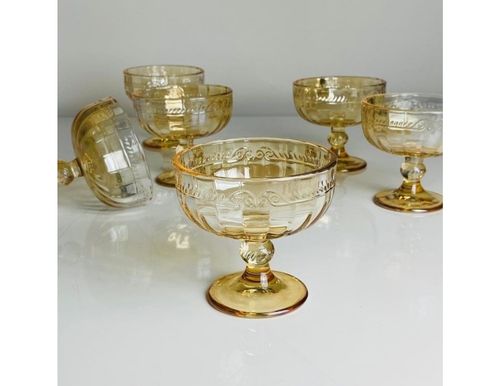 Набор креманок 6шт 230мл Lenardi 588-614 янтарный