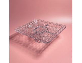 Квадратная менажница 35,6см на ножке Lenardi 588-690