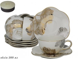 Набор чайных пар на 6 персон 12 предметов Lenardi Миллениум 666-367