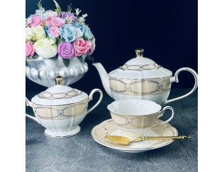 Чайный сервиз на 6 персон 14 предметов Lenardi 666-377