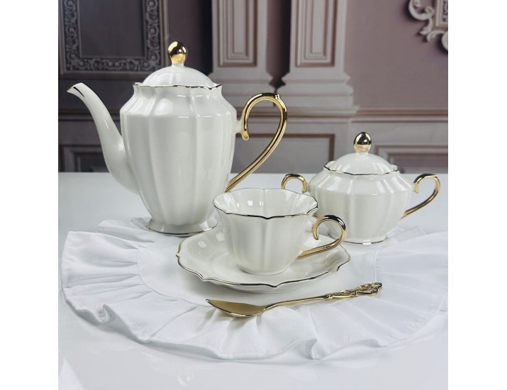 Чайный сервиз на 6 персон 16 предметов 230мл Lenardi Камелия 666-411