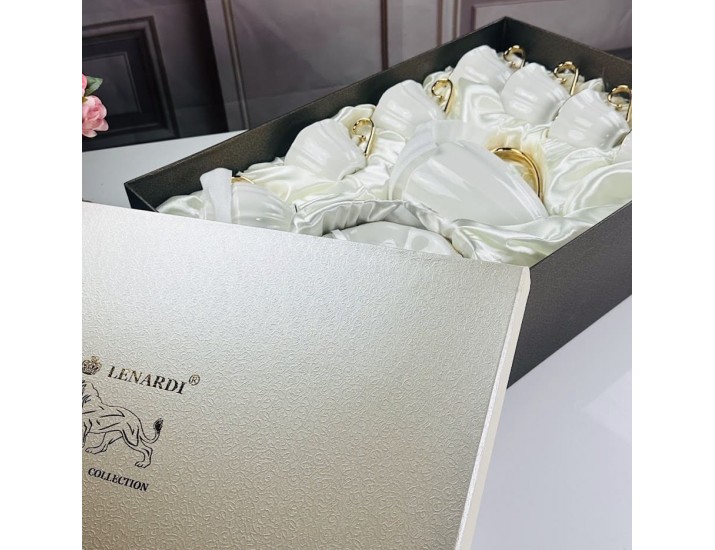 Чайный сервиз на 6 персон 16 предметов 230мл Lenardi Камелия 666-411