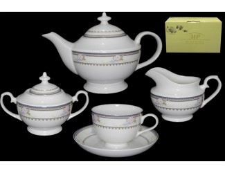 Чайный сервиз на 6 персон 17 предмета Lenardi Райский сад 775-079