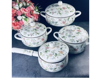 Набор эмалированной посуды из 8 предметов Lenardi Magnolia 776-064