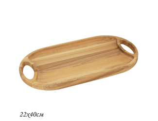 Блюдо овал 22х40 см. с ручками 888-509