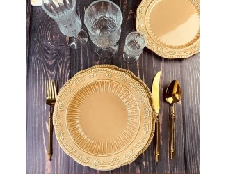 Блюдо круглое 31см Lenardi Бавария карамель 110422 Блюдо круглое 31см Lenardi Бавария карамель 110422