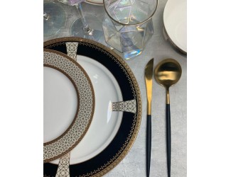 Набор тарелок 6шт 27см Lenardi Black Baccara 205-006