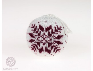 Декоративный шар Luxberry Norway белый/бордо
