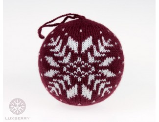 Декоративный шар Luxberry Norway бордо/белый