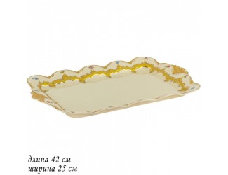 Блюдо прямоугольное 42см Lenardi Оливия 205-108