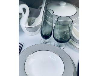 Столовый сервиз на 6 персон 28 предметов Lenardi Серебряная Симфония 145-009 Столовый сервиз на 6 персон 28 предметов Lenardi Серебряная Симфония 145-009