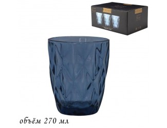 Набор стаканов для воды 250мл Lenardi синий 588-308