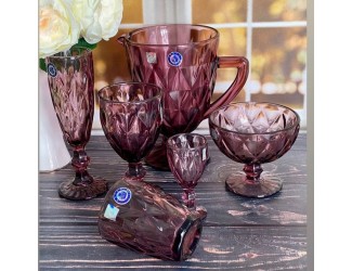 Набор стаканов для воды 250мл Lenardi бордовый 588-307 Набор стаканов для воды 250мл Lenardi бордовый 588-307