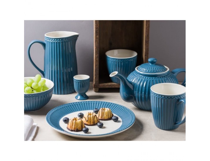 Блюдо овальное 27см Greengate Alice ocean blue