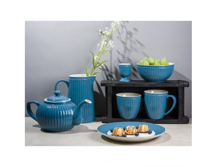 Блюдо овальное 27см Greengate Alice ocean blue